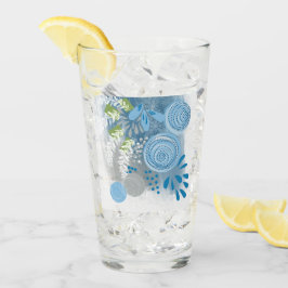 モダン抽象芸術フローラ タンブラーグラス
