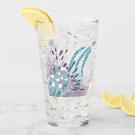 モダン抽象芸術フローラ タンブラーグラス