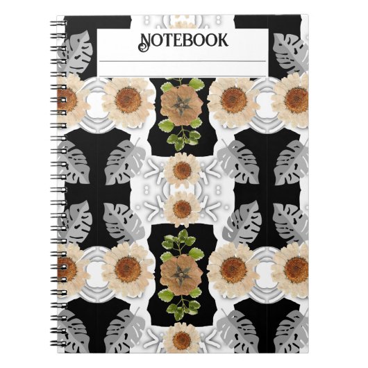 モダン抽象芸術フローラ ノートブック (正面)