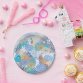 モダン抽象芸術フローラ ペーパープレート (パーティー)