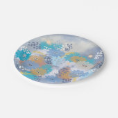 モダン抽象芸術フローラ ペーパープレート (アングル)