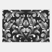 モダン抽象芸術フローラ ラッピングペーパーシート (正面3)