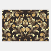 モダン抽象芸術フローラ ラッピングペーパーシート (正面)