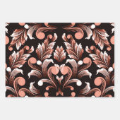 モダン抽象芸術フローラ ラッピングペーパーシート (正面3)