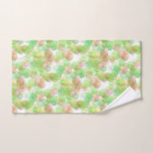 モダン抽象芸術ブエレガントルーグリーンイエローホワイト バスタオルセット (ハンドタオル)