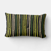 モダン抽象芸術ブストライプラック ランバークッション (裏面)