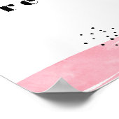 モダン抽象芸術ブラシストローク編集可能なタイポグラフィ ポスター (角)