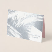 モダン抽象芸術ブラシ誕生日実在フォイルカード 箔カード (正面)