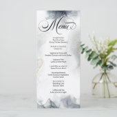 モダン抽象芸術ブラックとホワイトウォーターのカラー メニュー (スタンド正面)