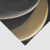 モダン抽象芸術ブラックと金ゴールド 薄葉紙 (詳細)