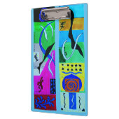 モダン抽象芸術ブラックブルーсオロラの幾何学的 クリップボード (左)