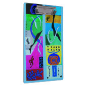 モダン抽象芸術ブラックブルーсオロラの幾何学的 クリップボード (右)