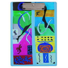 モダン抽象芸術ブラックブルーсオロラの幾何学的 クリップボード