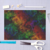 モダン抽象芸術ブラックレインボーティッシュペーパー 薄葉紙 (クラフト)