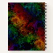 モダン抽象芸術ブラックレインボー ノートブック (裏面)