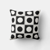モダン抽象芸術ブラック&ホワイト装飾用クッション クッション (裏面)