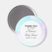 モダン抽象芸術ブルーとパープルの水色シャワー マグネット (正面/裏面)