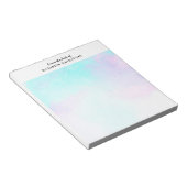 モダン抽象芸術ブルーとパープルの水色 ノートパッド (アングル)