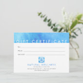 モダン抽象芸術ブルーウェルネスギフト券 (スタンド正面)