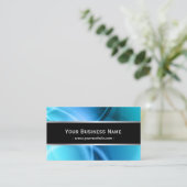 モダン抽象芸術ブルーカーブプロフェッショナル 名刺 (スタンド正面)