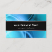 モダン抽象芸術ブルーカーブプロフェッショナル 名刺 (正面)