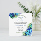 モダン抽象芸術ブルーターコイズティール（緑がかった色）ヘーズ結婚ズ カード (スタンド正面)