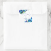 モダン抽象芸術ブルーティール(緑がかった色)&ターコイズ結婚ズ スクエアシール (バッグ)