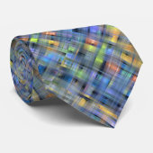 モダン抽象芸術ブルーブラウン幾何学的ネックタイ ネクタイ (ロール)