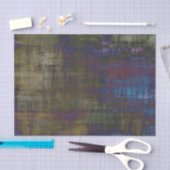 モダン抽象芸術ブルーブラウン黄グランジ色 薄葉紙 (クラフト)