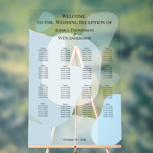 モダン抽象芸術ブルーミニマル芸術的リス結婚ト アクリルサイン (ニュートラル)