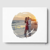 モダン抽象芸術ブルーミニマル芸術的リス結婚ト ゲストブック (裏面)