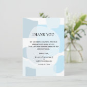 モダン抽象芸術ブルーミニマル芸術的リス結婚ト サンキューカード (スタンド正面)