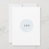 モダン抽象芸術ブルーミニマル芸術的リス結婚ト サンキューカード (裏面)