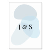 モダン抽象芸術ブルーミニマル芸術的リス結婚ト テーブルナンバー (裏面)