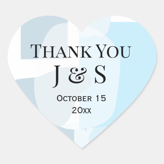 モダン抽象芸術ブルーミニマル芸術的リス結婚ト ハートシール (正面)