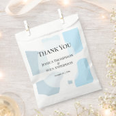 モダン抽象芸術ブルーミニマル芸術的リス結婚ト フェイバーバッグ (クリップ留めされた状態)