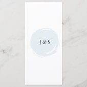 モダン抽象芸術ブルーミニマル芸術的リス結婚ト メニュー (裏面)