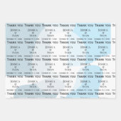 モダン抽象芸術ブルーミニマル芸術的リス結婚ト ラッピングペーパーシート (正面)