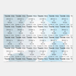 モダン抽象芸術ブルーミニマル芸術的リス結婚ト ラッピングペーパーシート