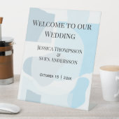 モダン抽象芸術ブルーミニマル芸術的リス結婚ト 台座サイン (インサイチュ)