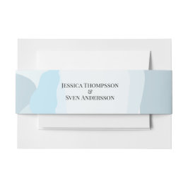 モダン抽象芸術ブルーミニマル芸術的リス結婚ト 招待状ベリーバンド