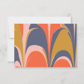 モダン抽象芸術ブルーレッド金ゴールドカスタム卒業 サンキューカード (裏面)