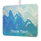 モダン抽象芸術ブルー海アーパーソナライズされたト カーエアーフレッシュナー (左)