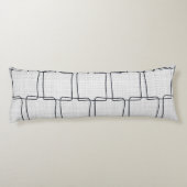 モダン抽象芸術ブレンドシェイプとストライプ ボディピロー (裏面)