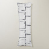 モダン抽象芸術ブレンドシェイプとストライプ ボディピロー (正面縦)