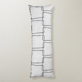 モダン抽象芸術ブレンドシェイプとストライプ ボディピロー (裏面 (縦))