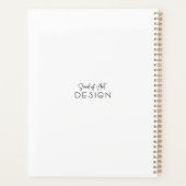 モダン抽象芸術ブロンズの葉プランナー プランナー手帳 (裏面)