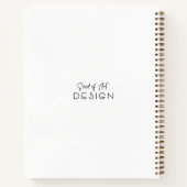 モダン抽象芸術ブロンズの葉 ノートブック (裏面)