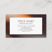 モダン抽象芸術ブロンズの葉 名刺 (裏面)