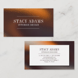 モダン抽象芸術ブロンズの葉 名刺